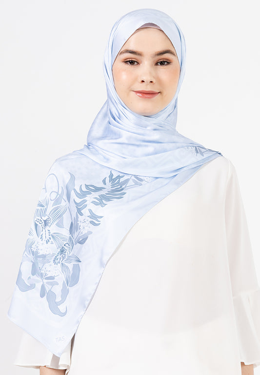 Angela Shawl - Light Blue Monochrome