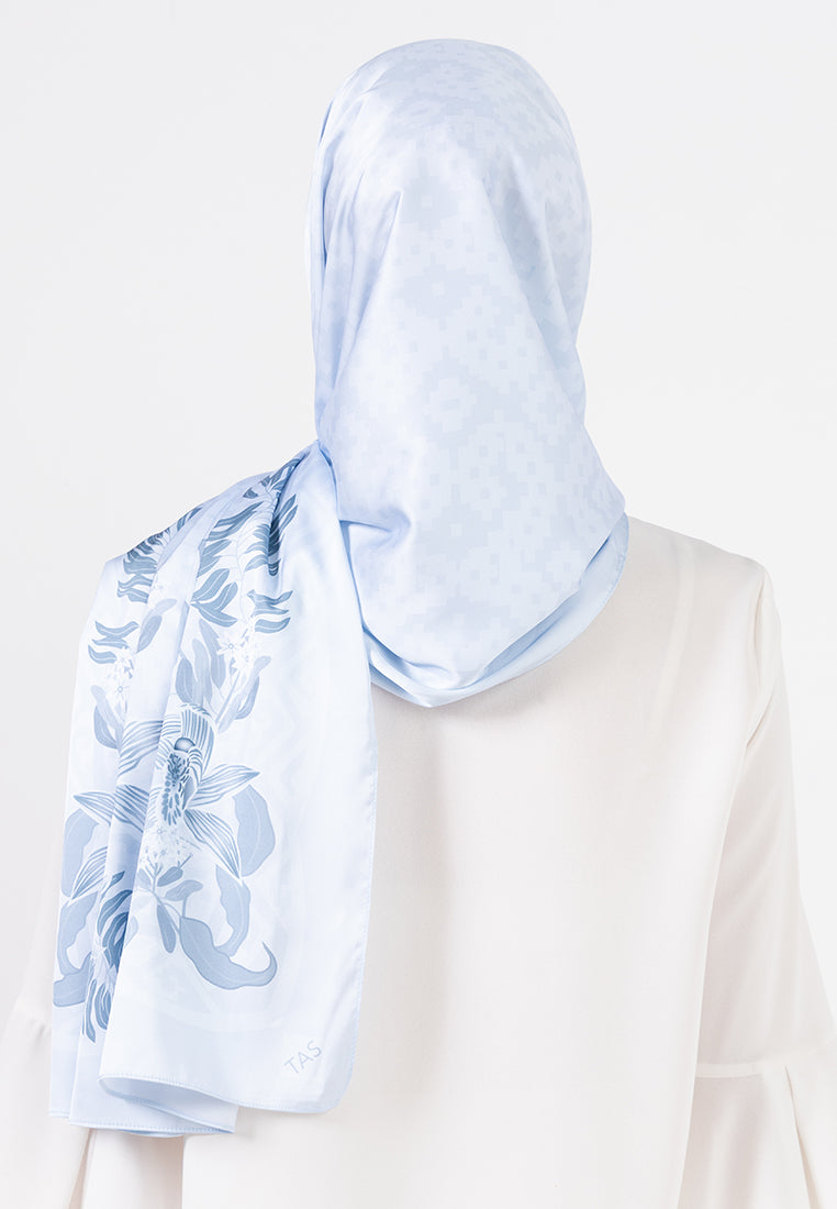 Angela Shawl - Light Blue Monochrome
