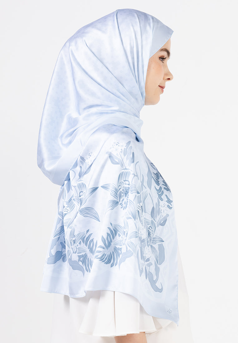 Angela Shawl - Light Blue Monochrome