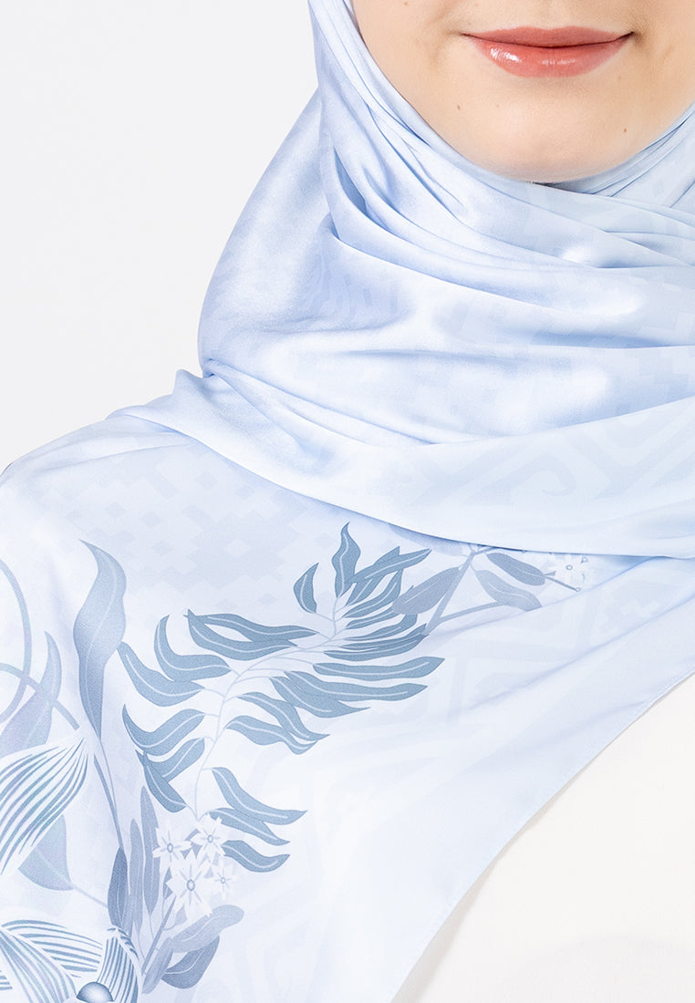 Angela Shawl - Light Blue Monochrome