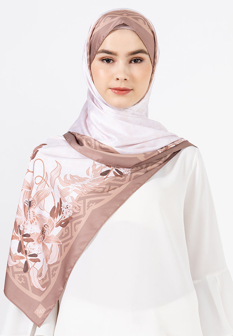 Angela Shawl - Light Brown Monochrome