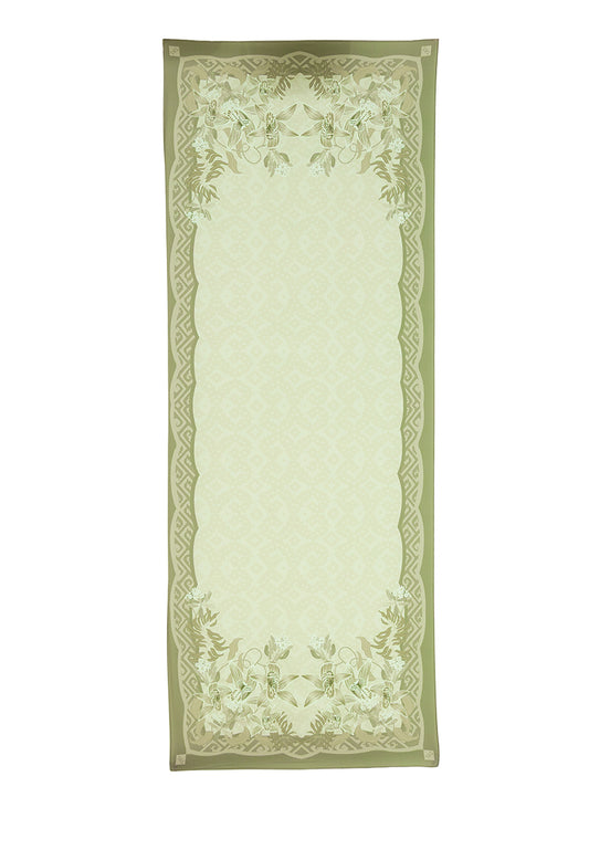 Angela Shawl - Olive Green Monochrome