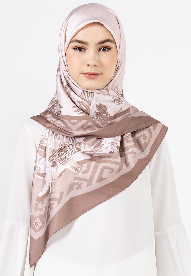 Angela Scarf - Light Brown Monochrome