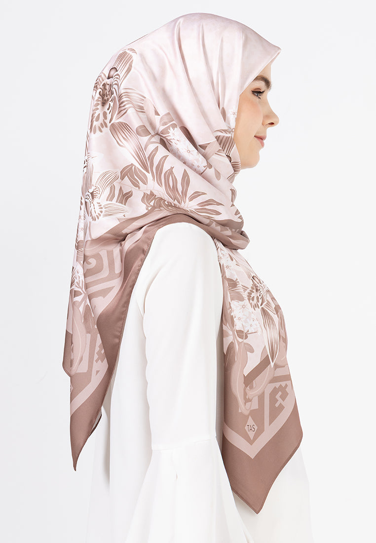Angela Scarf - Light Brown Monochrome