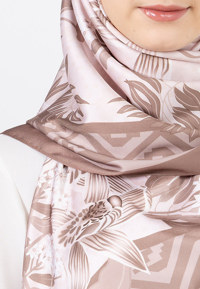 Angela Scarf - Light Brown Monochrome