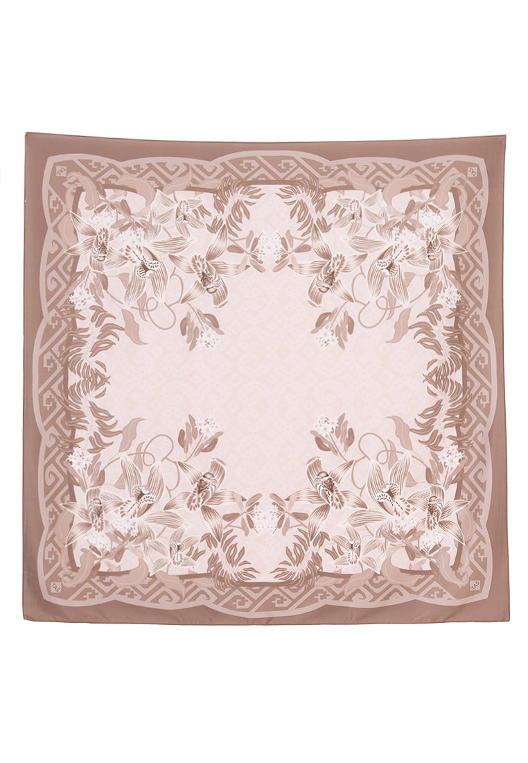 Angela Scarf - Light Brown Monochrome