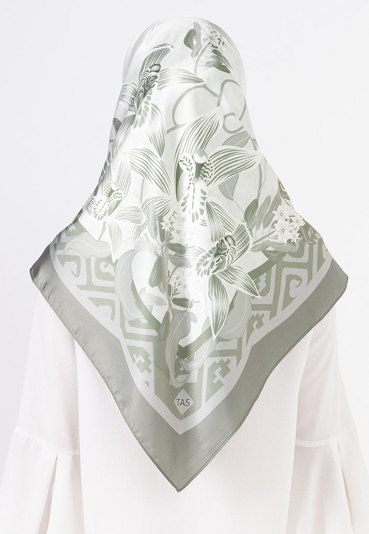 Angela Scarf - Olive Monochrome