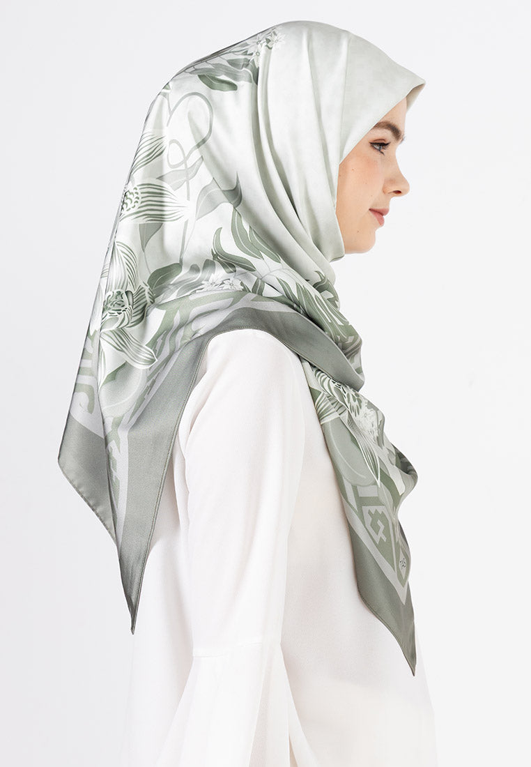 Angela Scarf - Olive Monochrome