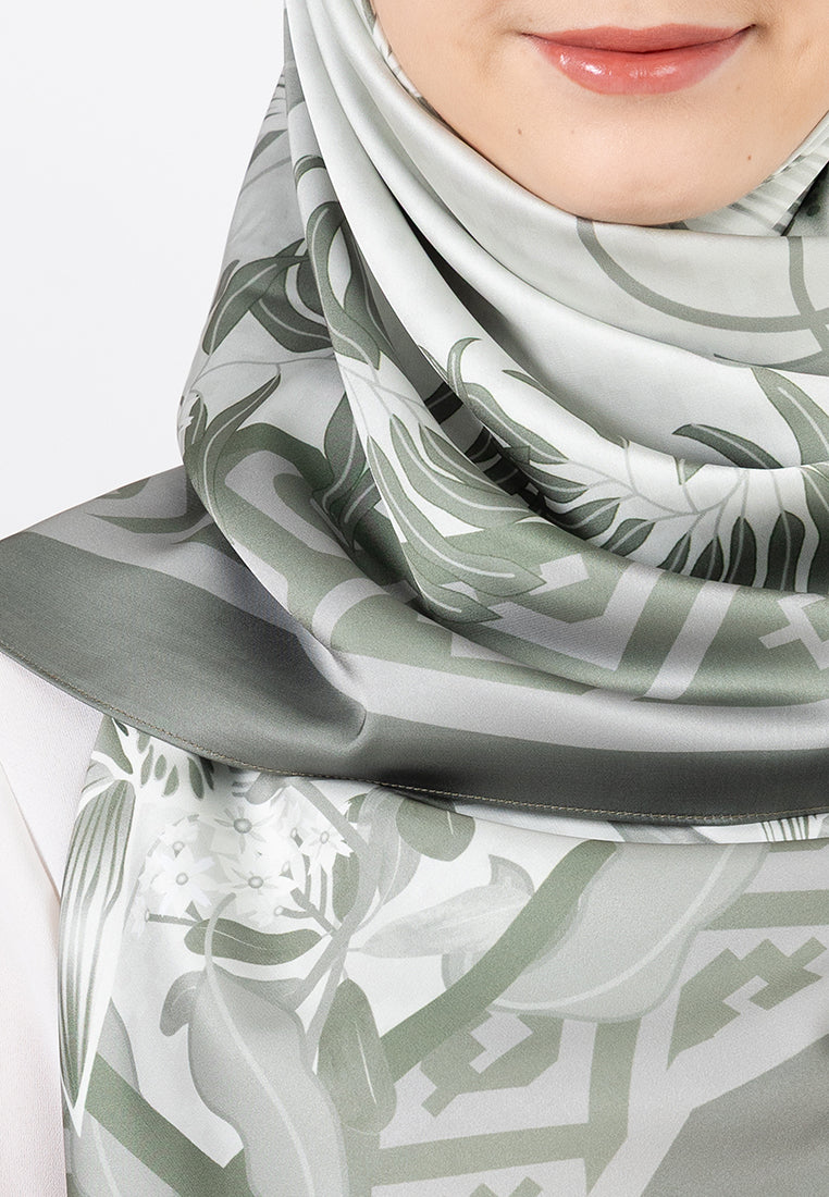 Angela Scarf - Olive Monochrome
