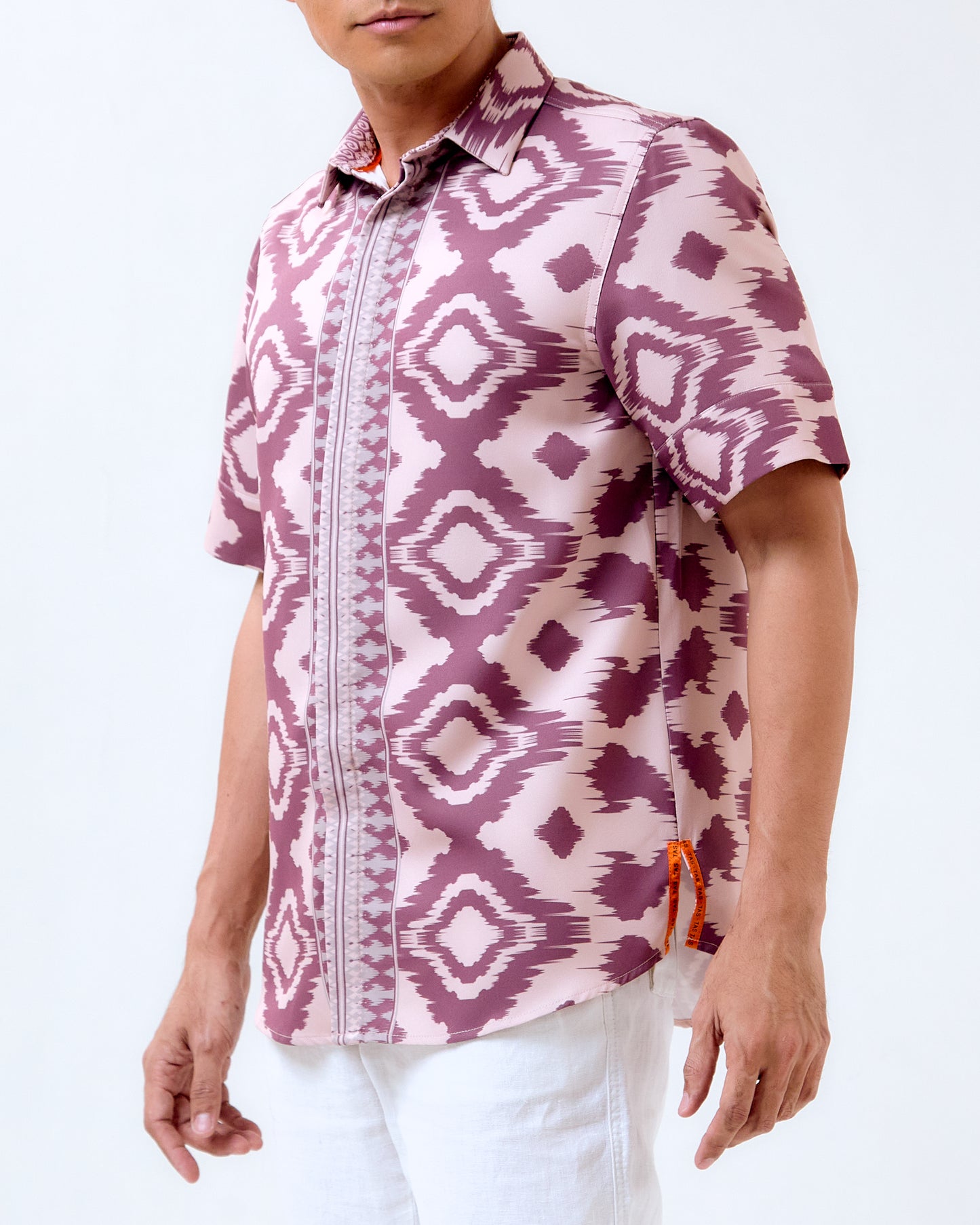 ABU IKAT SHORT SLEEVE SHIRT - Pink (Pre-Order)