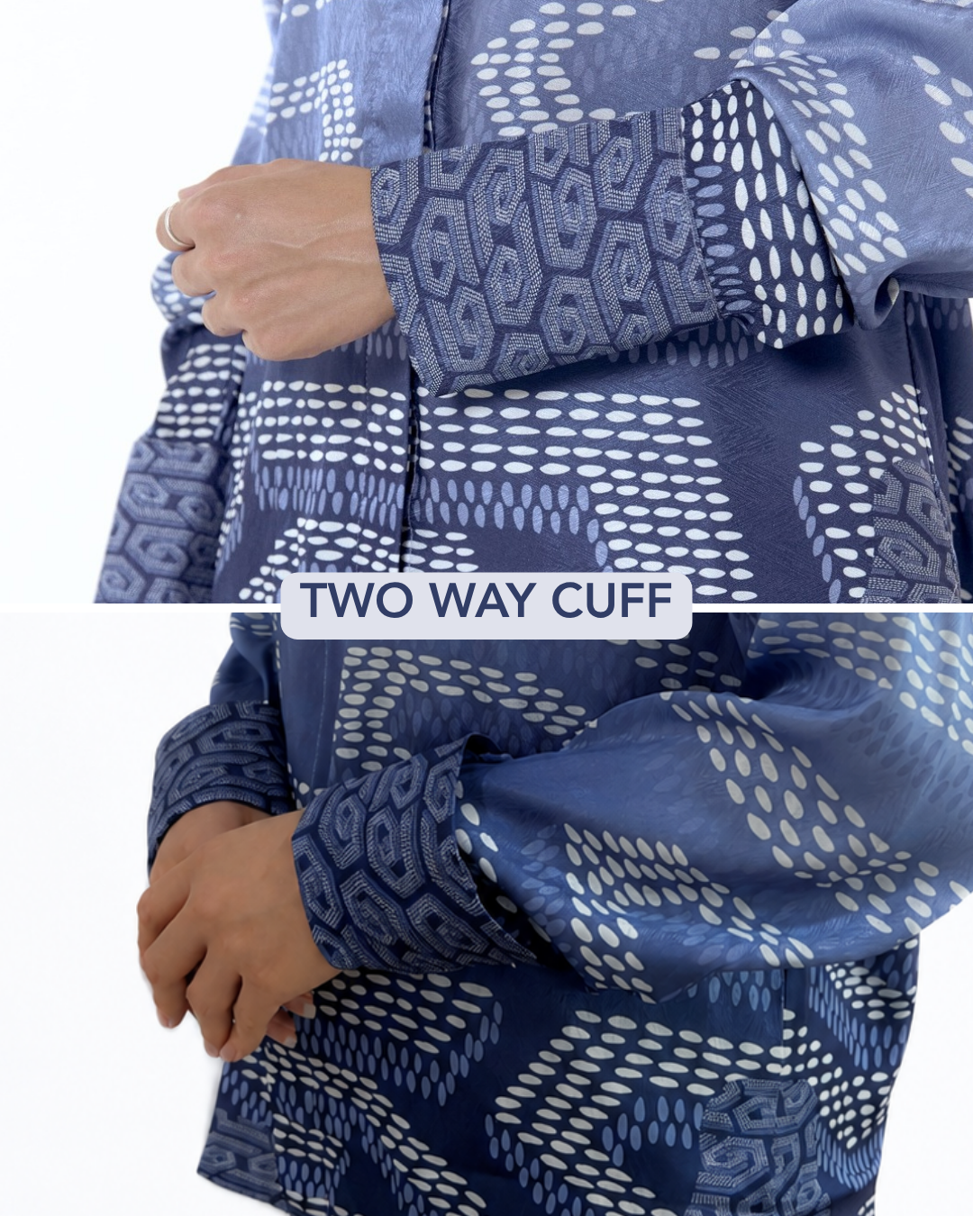 NIRA DAILY BLOUSE - BLUE OMBRE