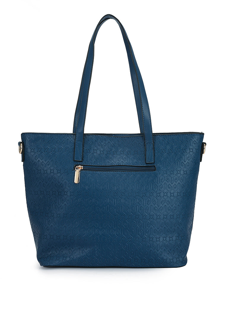 THE STRAW TOTE BAG - NAVY BLUE