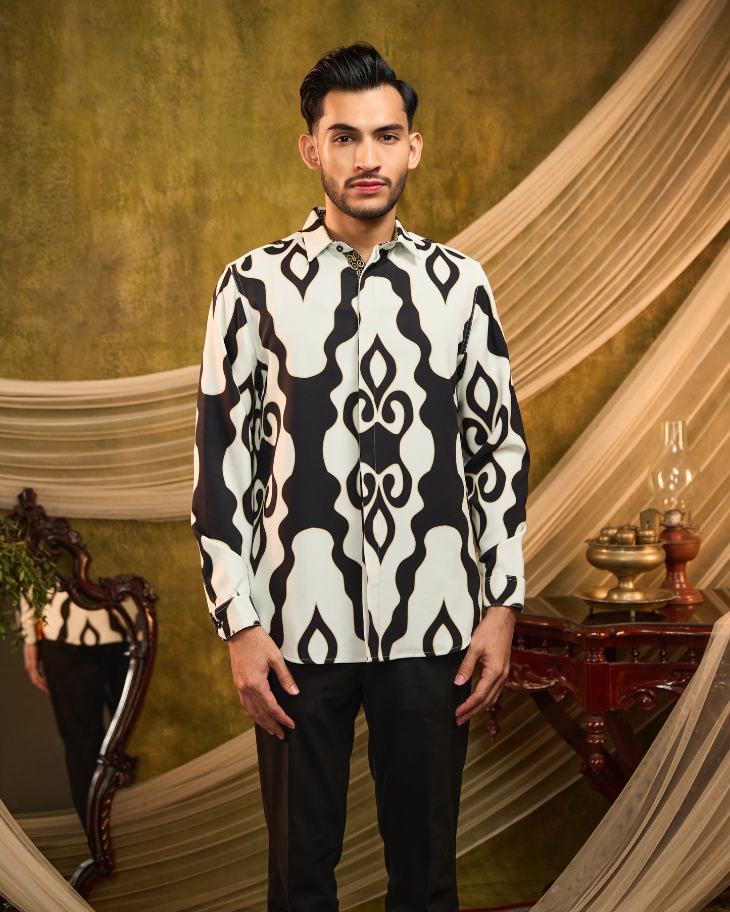 FREDDIE LONG SLEEVES SHIRT - Black