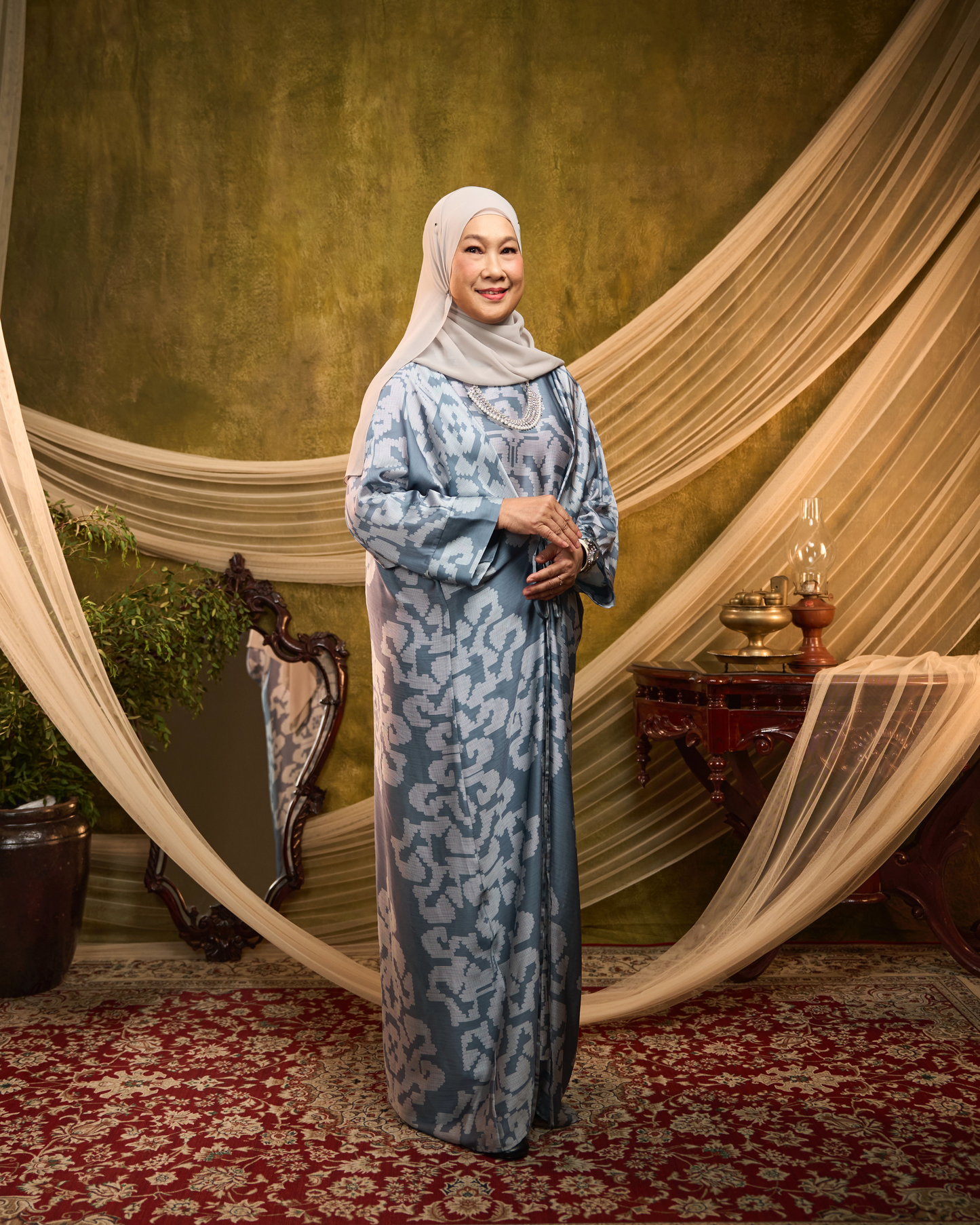 ABU KAFTAN WITH STRINGS - Grey