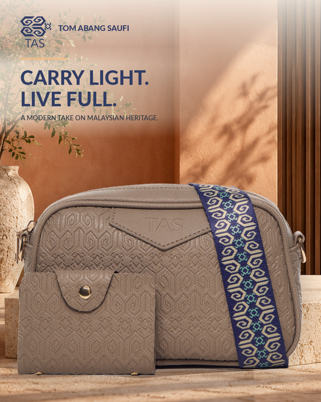 THE HERITAGE CROSSBODY BAG - FRENCH TAUPE (PRE-ORDER)