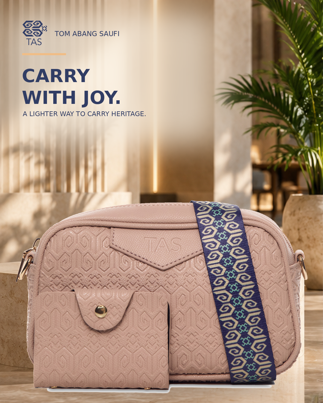 THE HERITAGE CROSSBODY BAG - PASTEL CLAY (PRE-ORDER)