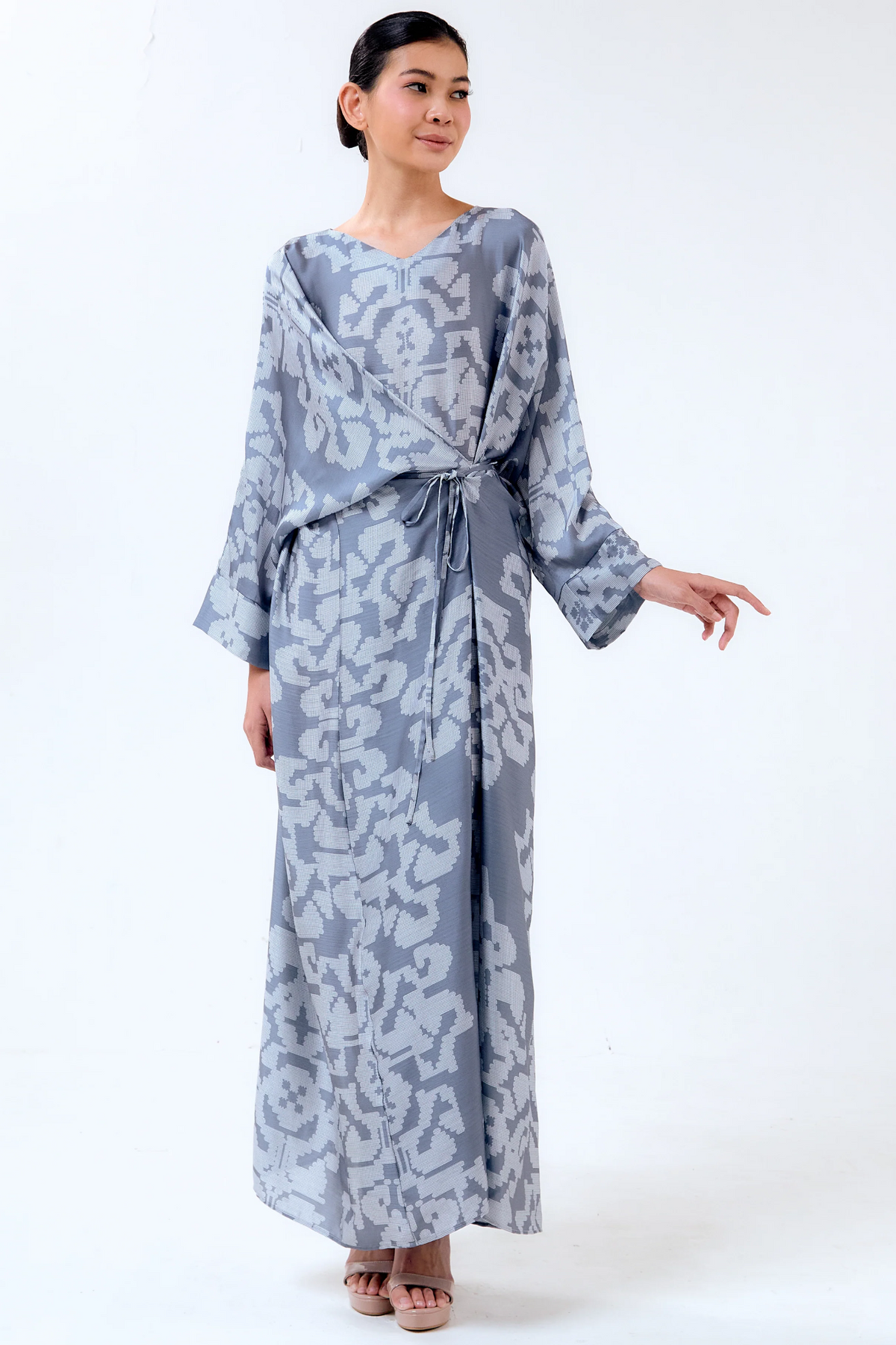 ABU KAFTAN WITH STRINGS - Grey