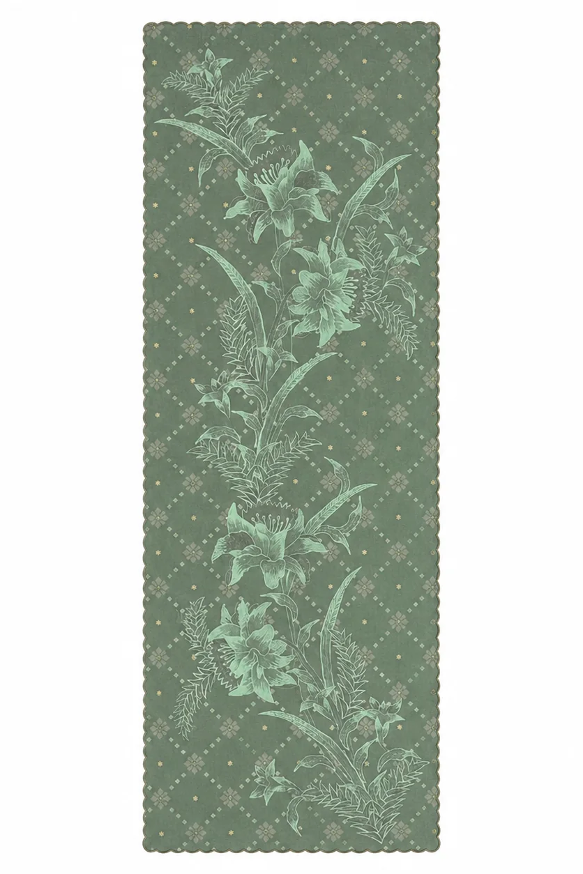 Seri Selendang Floral (Crystal)- Green