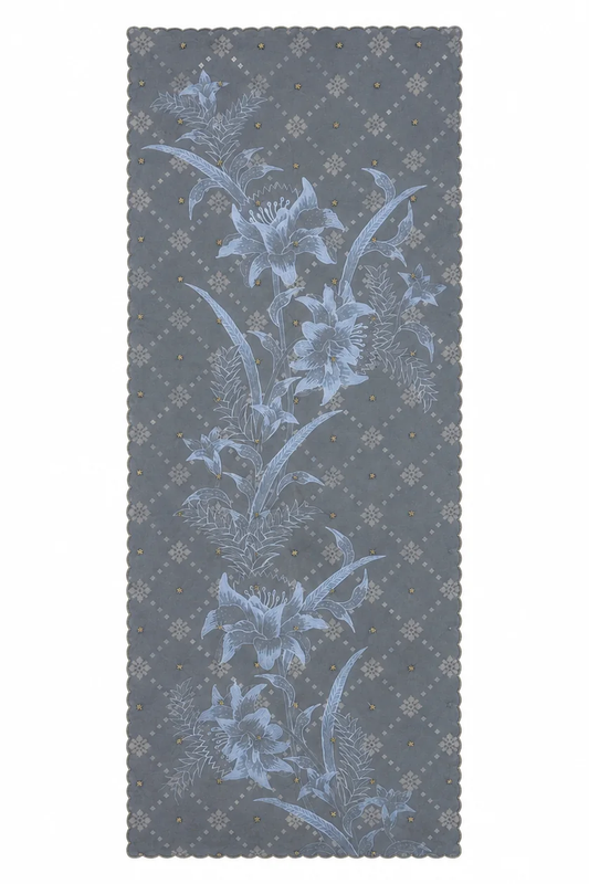 Seri Selendang Floral (Crystal & Embroidery) - Black