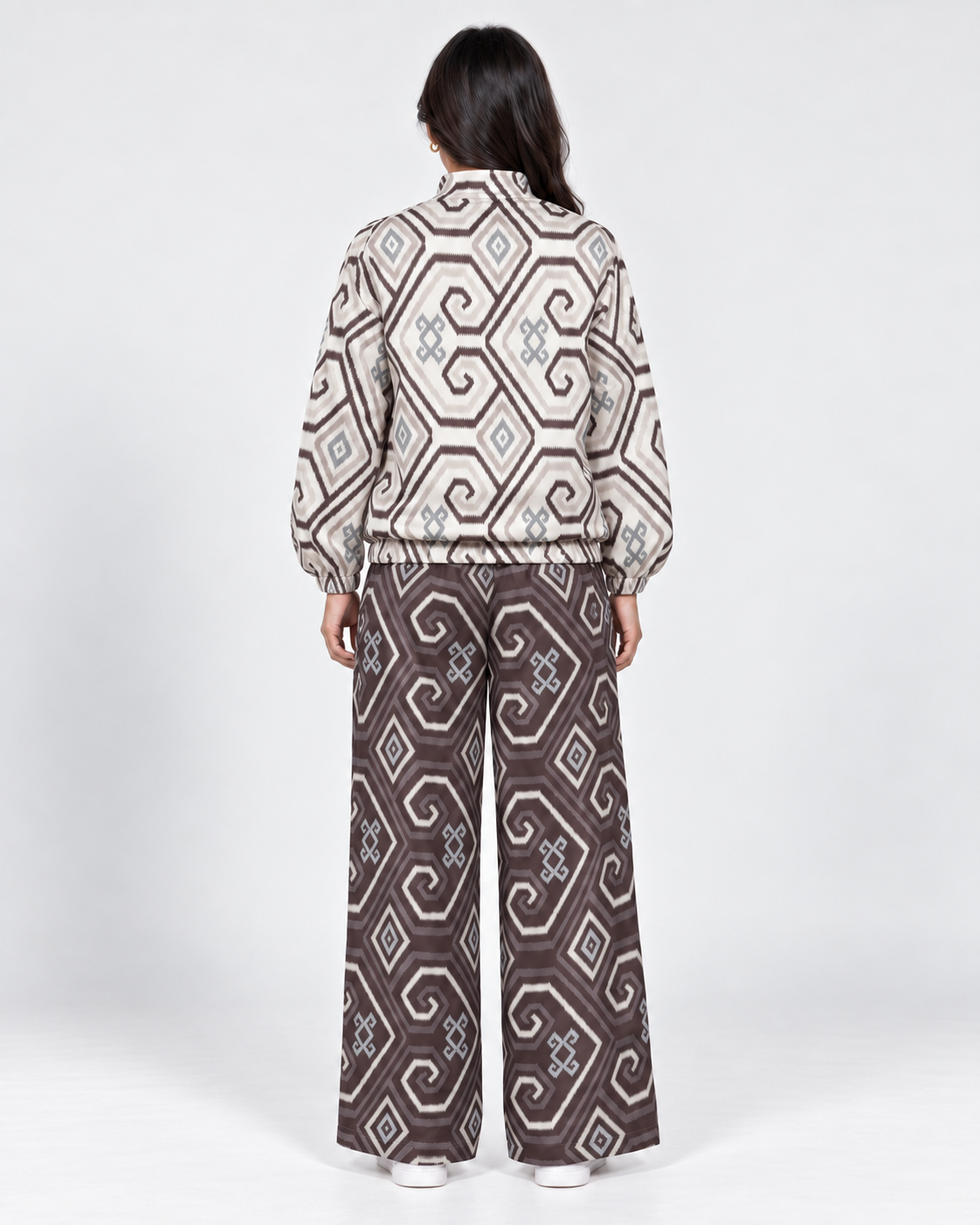 MELA IKAT SET - BEIGE/BROWN