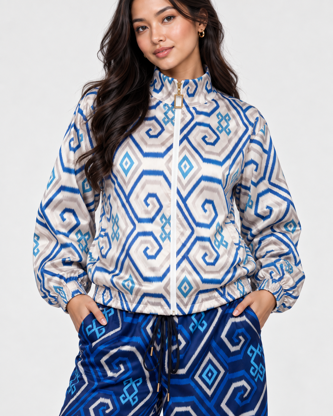 MELA IKAT SET - BLUE/CREAM