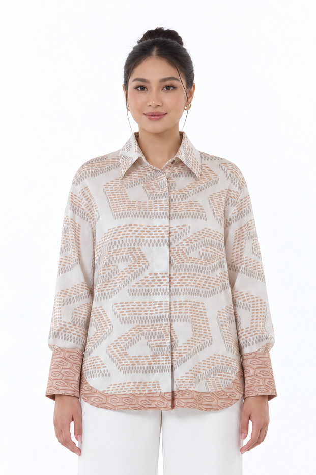 NIRA DAILY BLOUSE - BEIGE