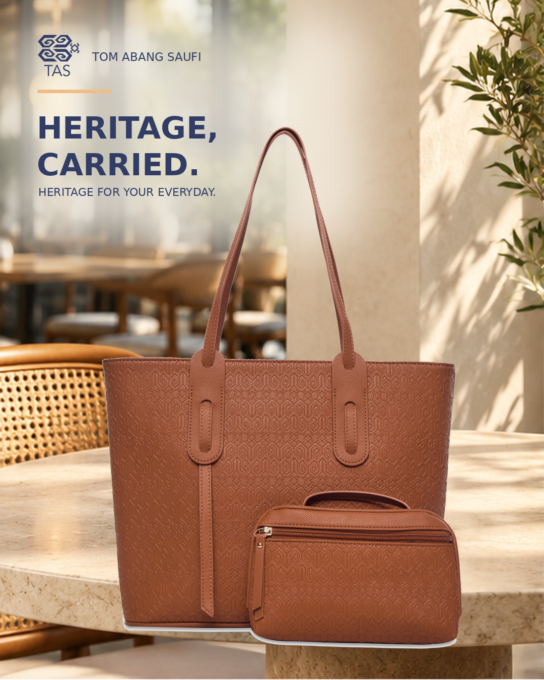 THE HERITAGE TOTE - EQUESTRIAN BROWN (PRE-ORDER)