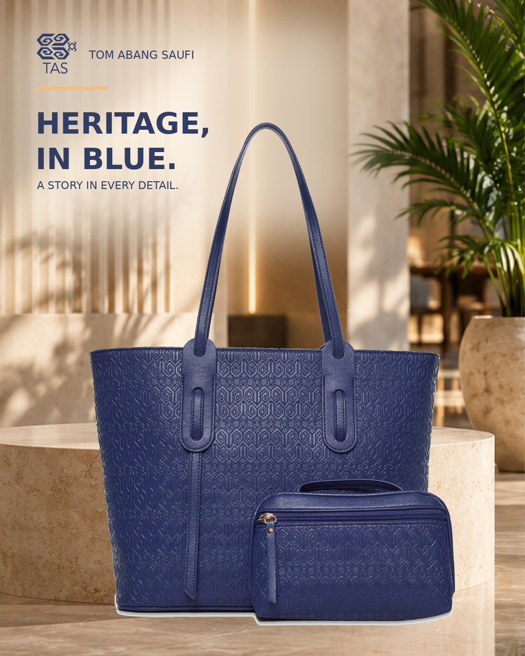 THE HERITAGE TOTE - LUMINOUS BLUE (PRE-ORDER)