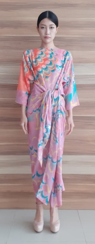 BUTTERFLY KAFTAN WITH TIE (One-Off) - PINK