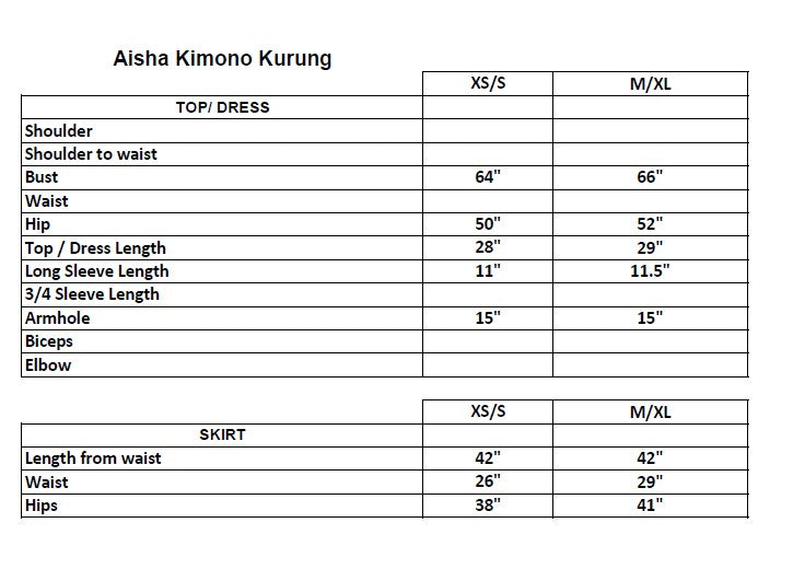 AISHA KIMONO KURUNG IN BLACK, TAUPE AND WHITE STRIPES - BLACK