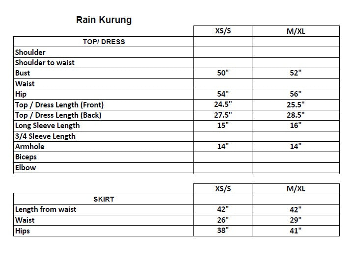 RAIN BAJU KURUNG  WITH IKAT MOTIF SKIRT - PINK
